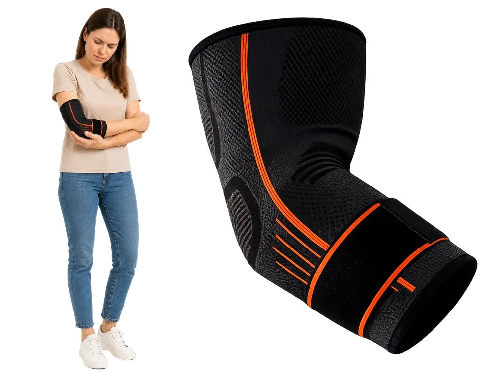 Elastische Ellenbogenbandage mit Klettverschluss – verstellbare Stützbandage für Sport und Alltag
