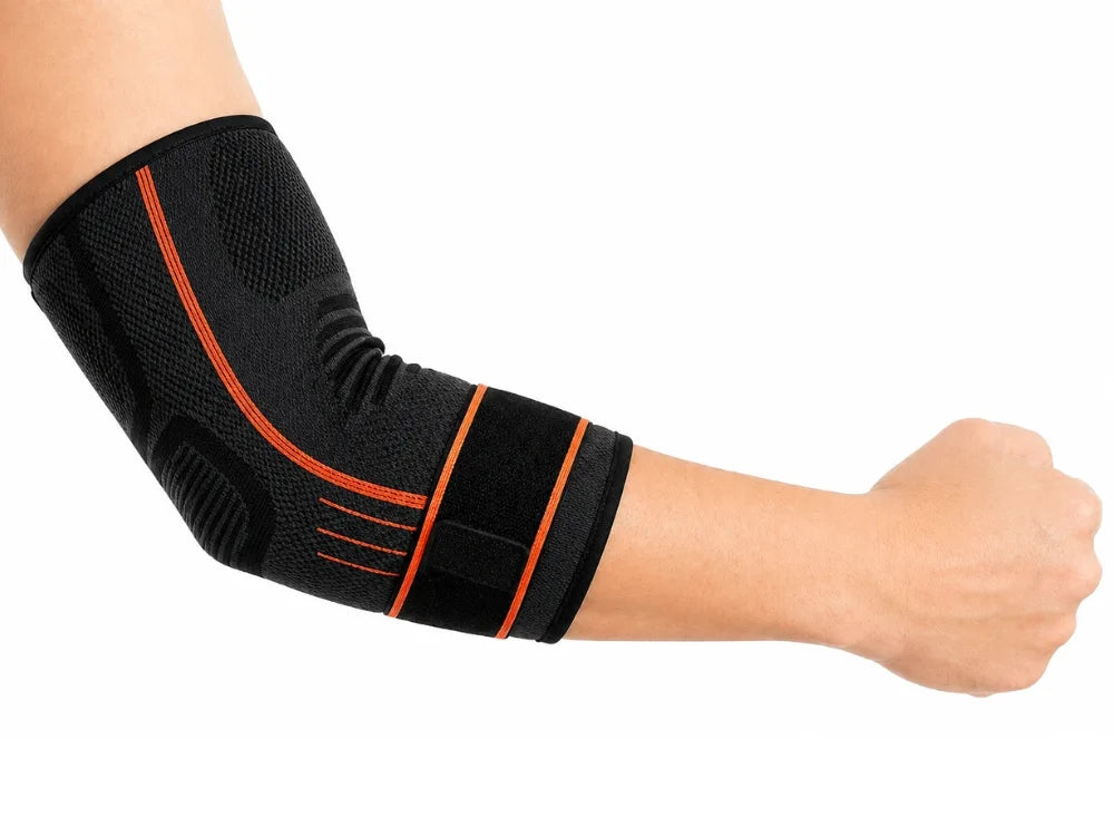 Elastische Ellenbogenbandage mit Klettverschluss – verstellbare Stützbandage für Sport und Alltag