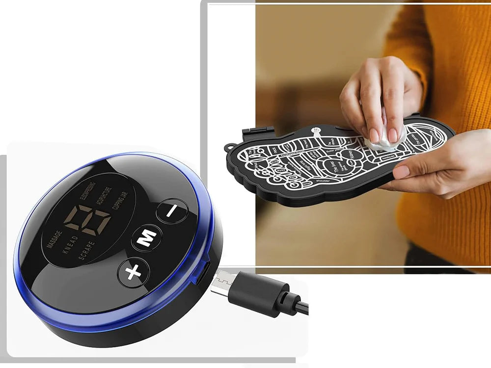 EMS Fußmassagegerät mit Akku – Elektrostimulations-Fußmatte mit 8 Modi und 19 Intensitätsstufen