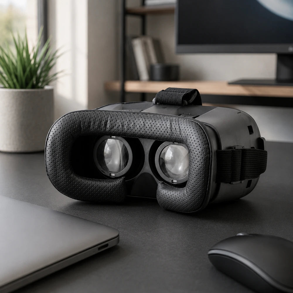 VR glasses with headphones Virtual Reality Headset suitable for 3D VR FIYAPOO 