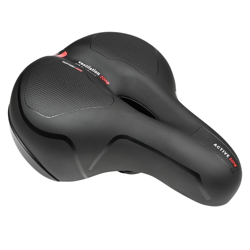 Fahrradsattel Komfort Breit mit Gel Memory-Schaum, Federung und Reflektor – Ergonomischer Fahrradsattel für MTB, Citybike & E-Bike