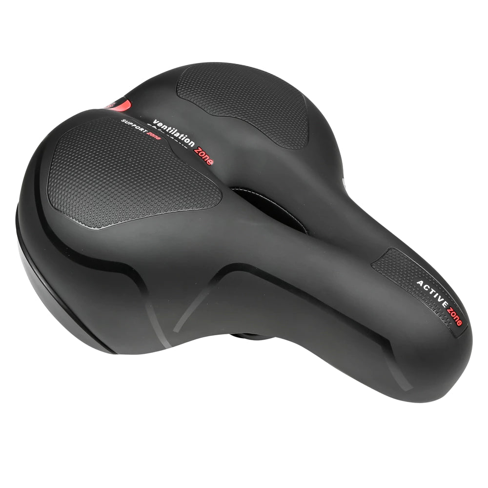 Bicycle saddle wide, breathable, soft, reflective strip, lighting 22219