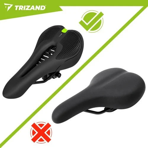 Fahrradsattel Komfortsattel 28x14 cm Gepolstert Fahrradsitz City Trekking Schwar