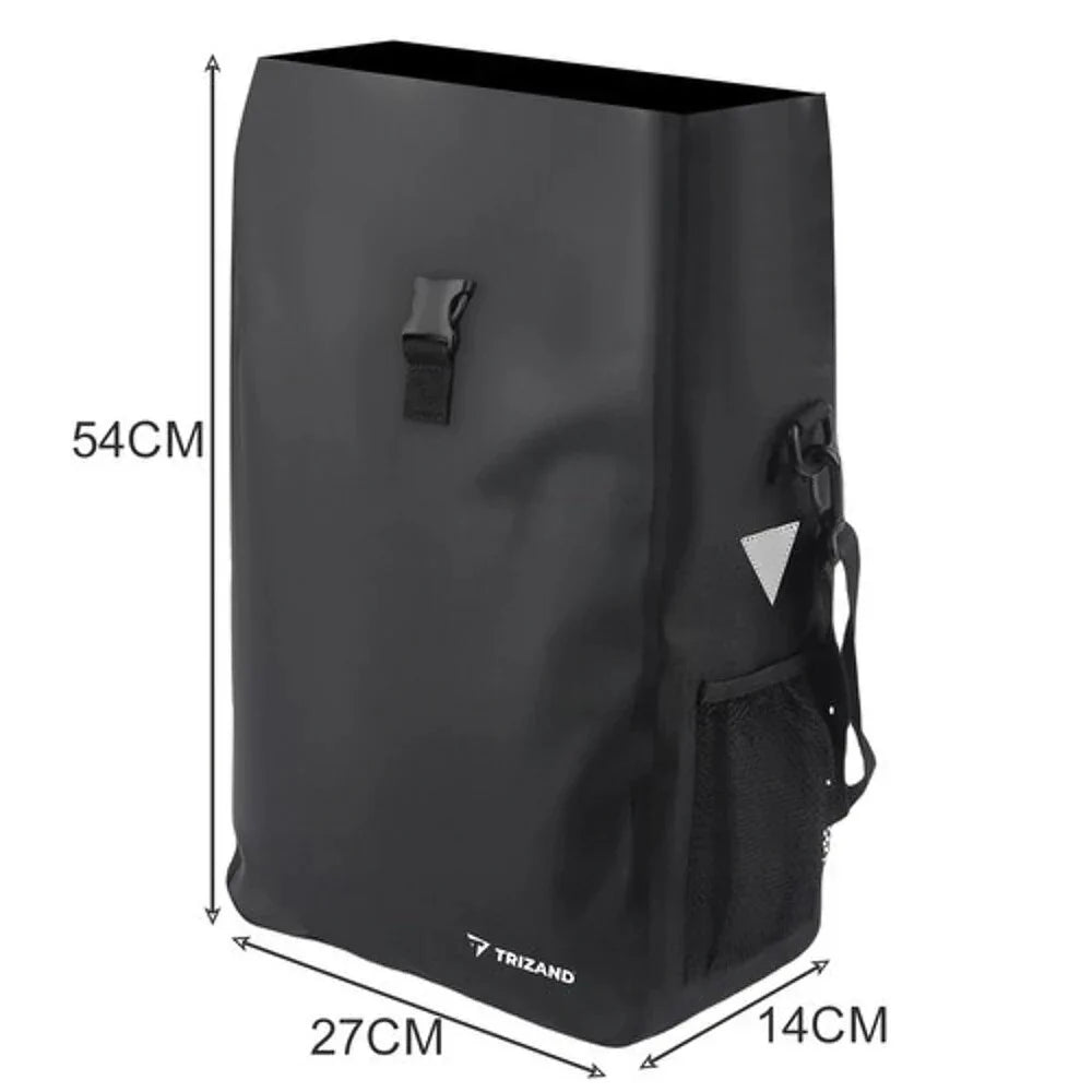 Fahrradtasche 15L wasserdicht Gepäckträger Tasche mit Schultergurt Reflektoren