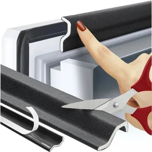 RUHHY Fensterdichtung 400 cm Selbstklebend Schwarz Türdichtung Zugluftdichtung Dichtband