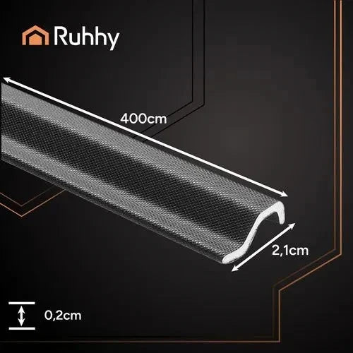 RUHHY Fensterdichtung 400 cm Selbstklebend Schwarz Türdichtung Zugluftdichtung Dichtband