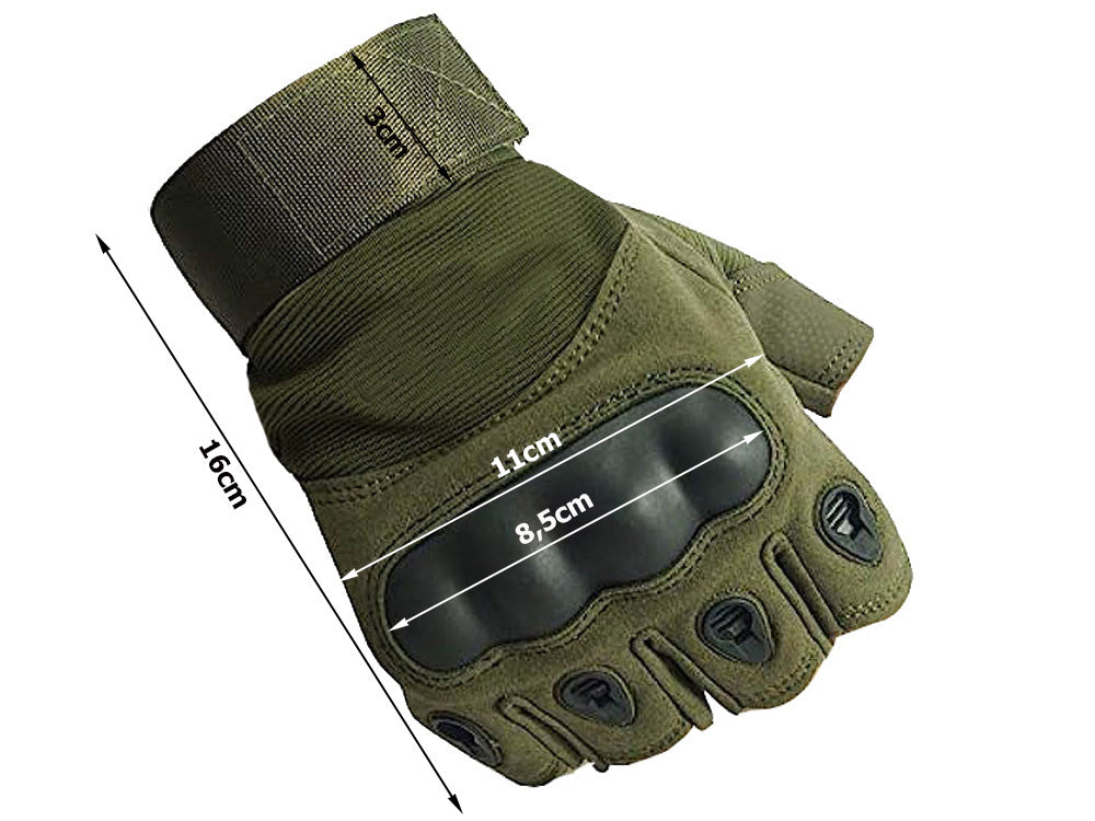 Taktische Fingerlose Handschuhe XL – Militär Outdoor Handschuhe mit Knöchelschutz für Fahrrad, Airsoft, Arbeit und Survival  5904800123752