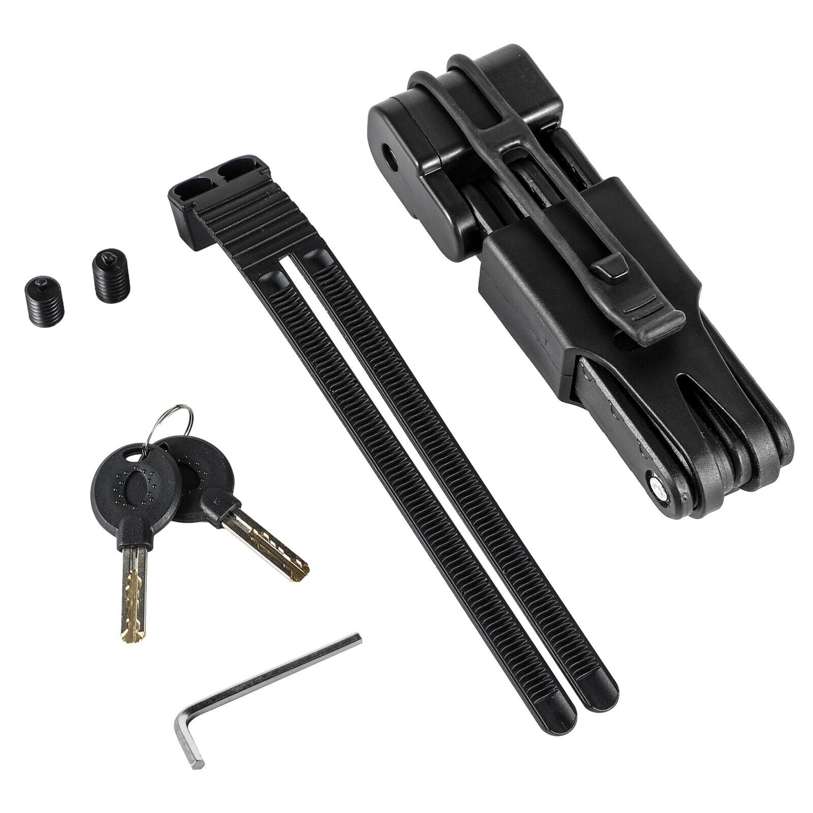 FISCHER folding lock with bracket length bicycle-motorcycle lock 85 cm black