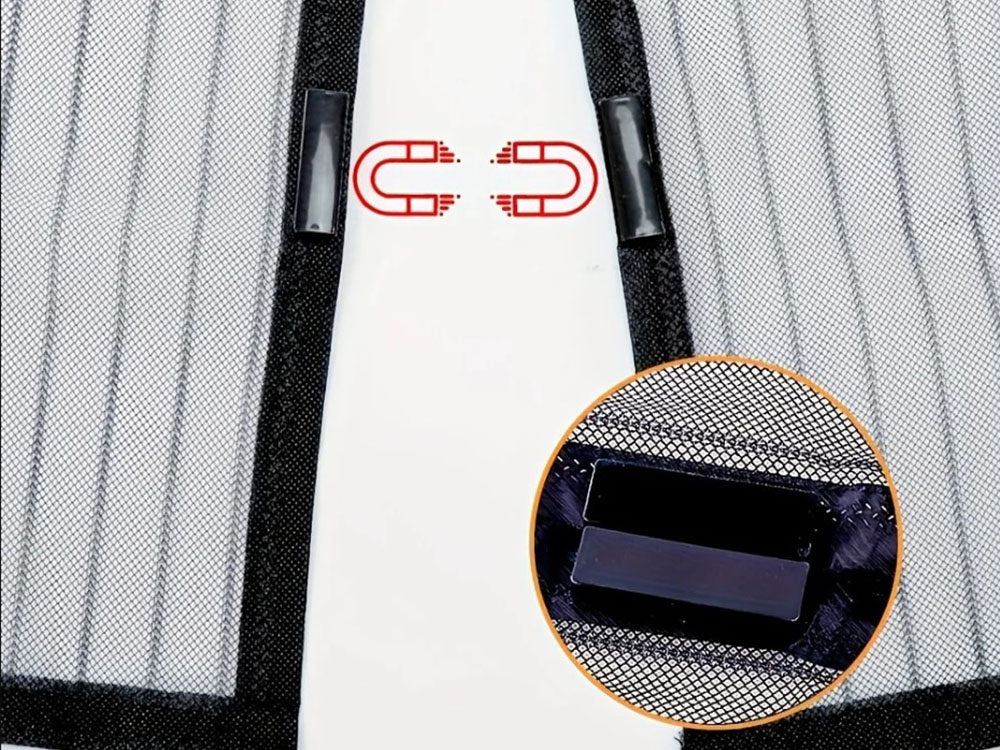 Fliegengitter Tür Magnetvorhang 210x100 cm – Moskitonetz mit Magnetverschluss als Insektenschutz für Balkon- und Terrassentüren