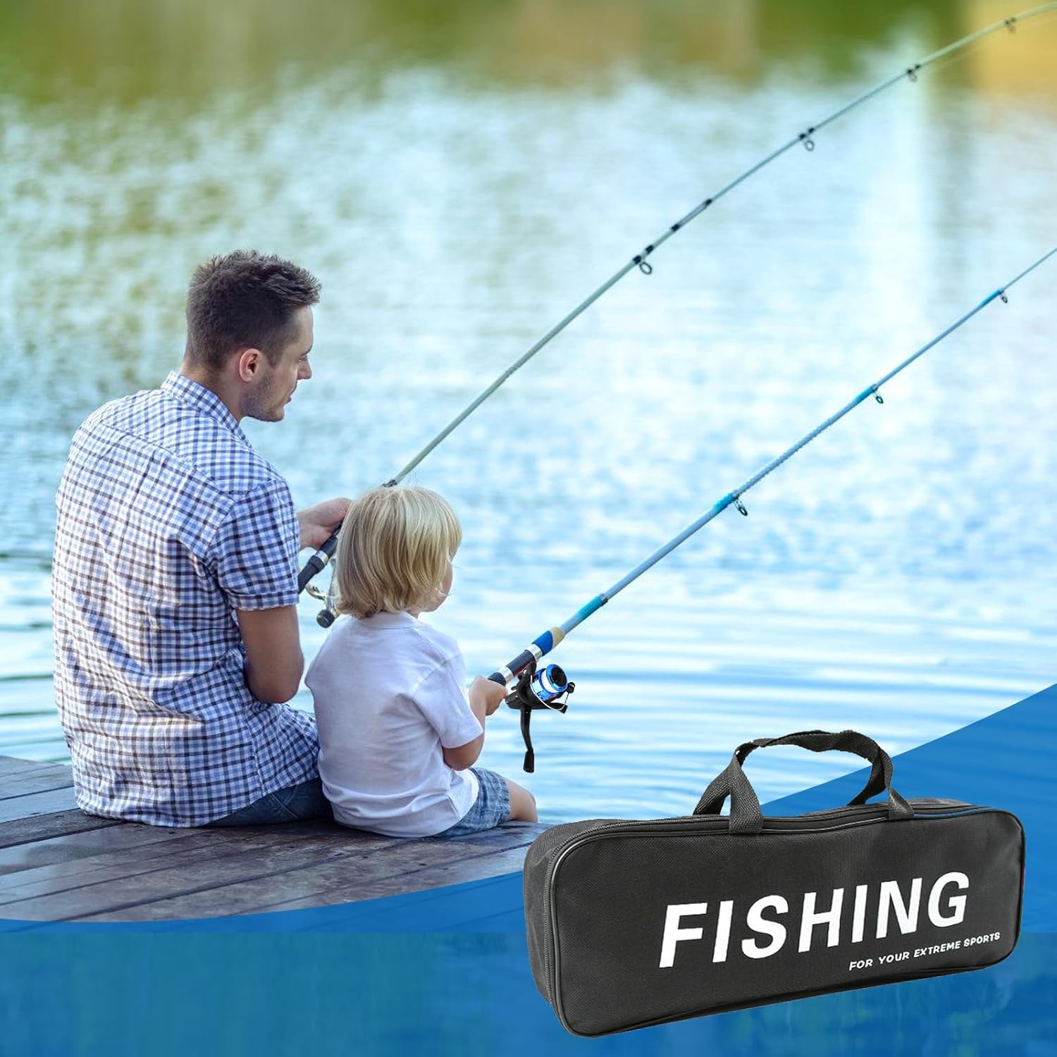 Fishing set for children, fishing rod set for children, children's fishing rods, telescopic fishing rod 180 cm 