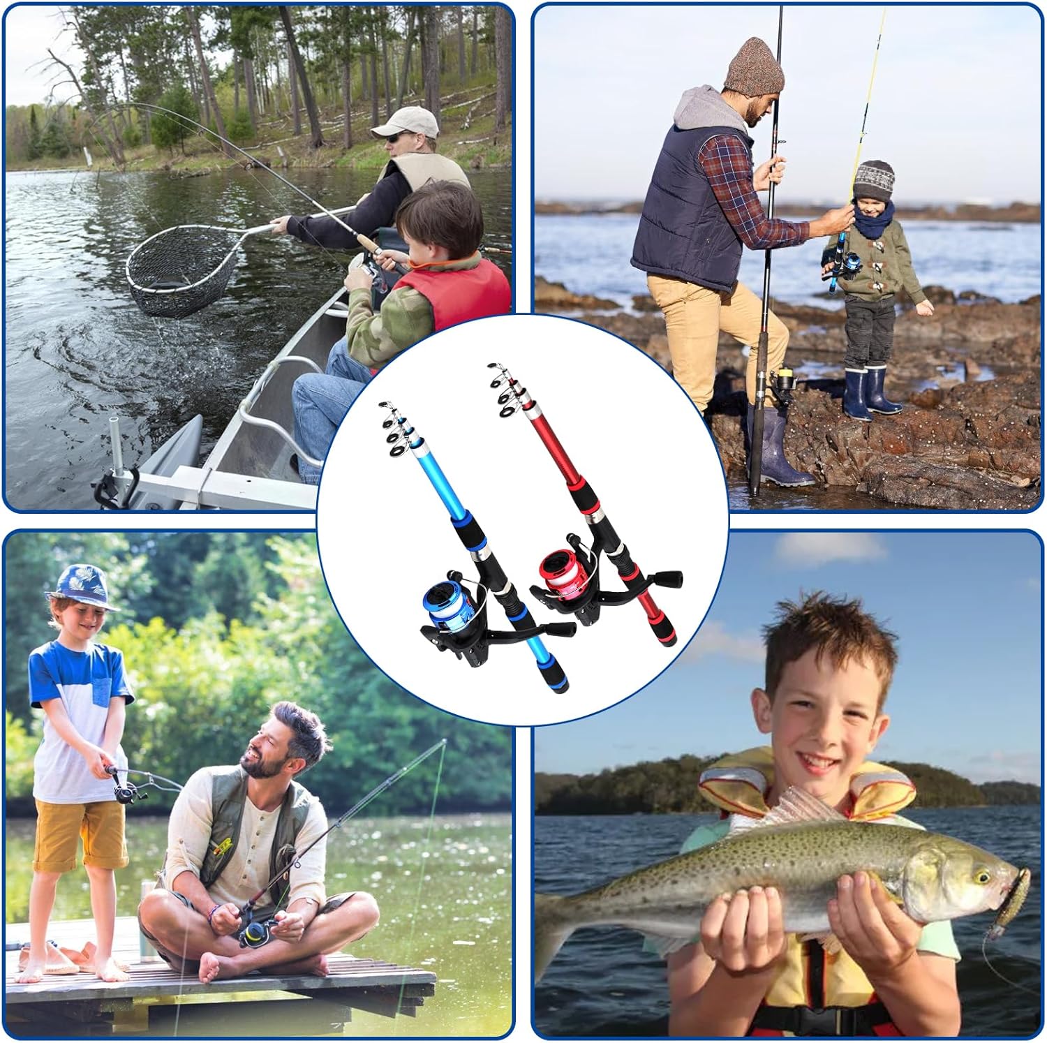 Fishing set for children, fishing rod set for children, children's fishing rods, telescopic fishing rod 180 cm 