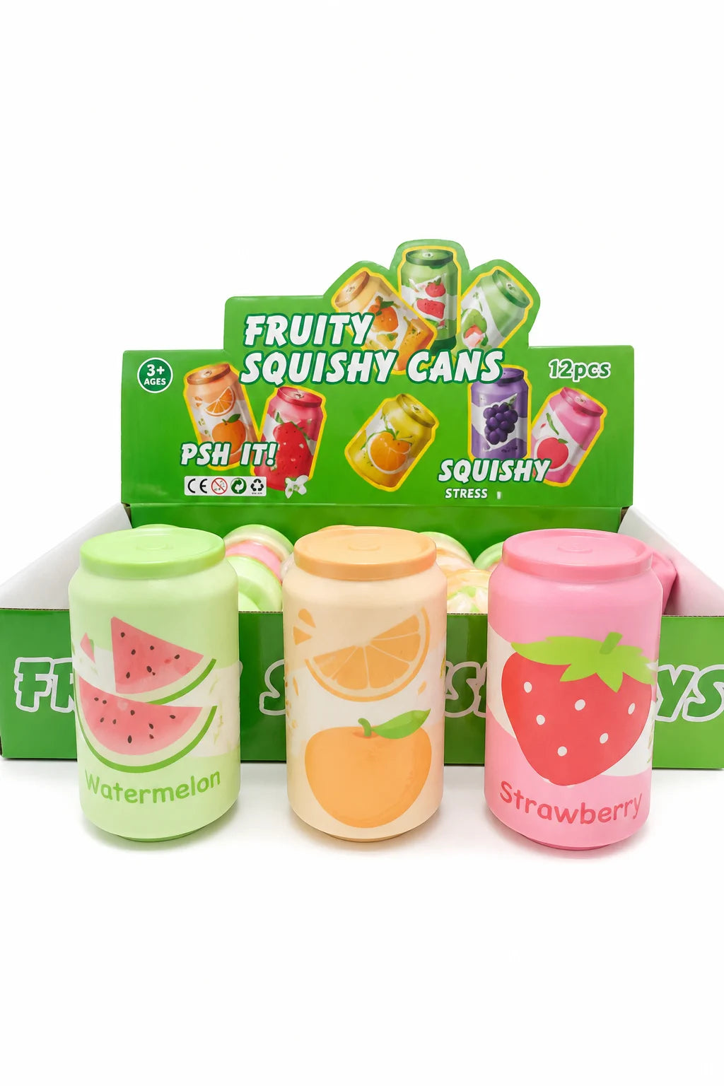 Fruity Squishy Dose Fidget Toy Früchte Knautschspielzeug Geschenk 1/3 Stück