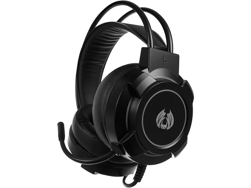 Gaming Headset RGB LED Mikrofon Kabel 50mm PC PS Laptop Konsole Stereo