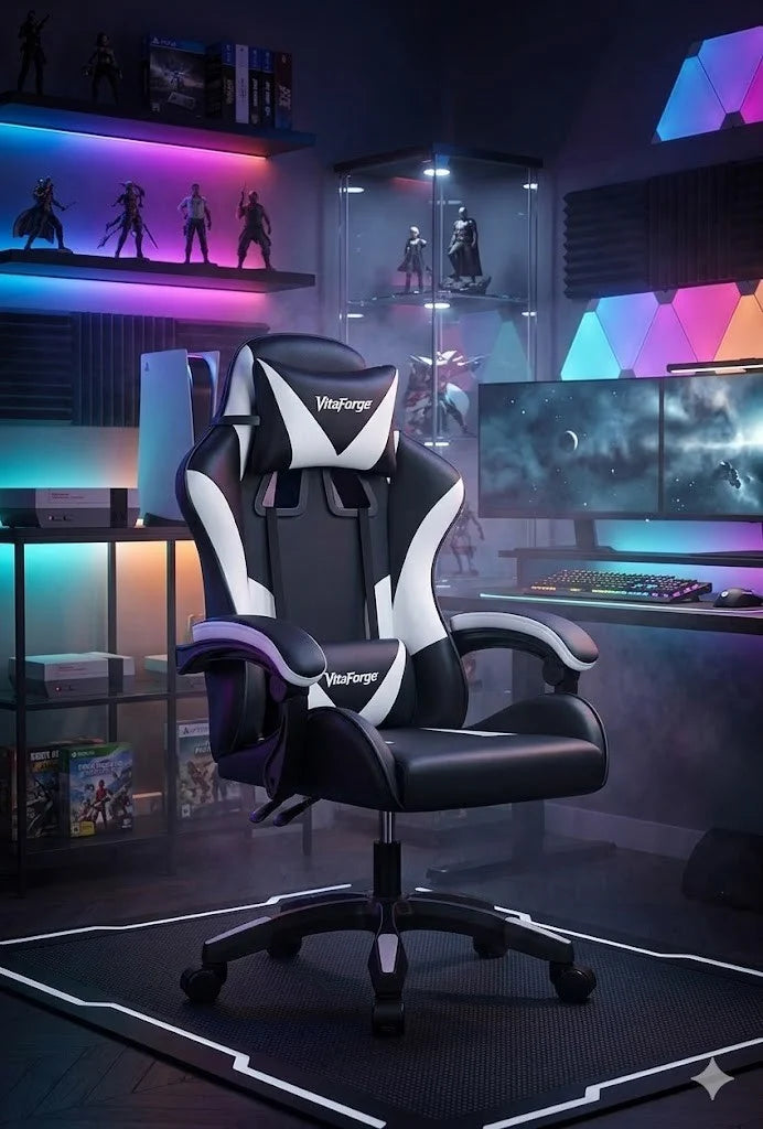 Gaming Stuhl ergonomisch Bürostuhl höhenverstellbar Drehstuhl 360°