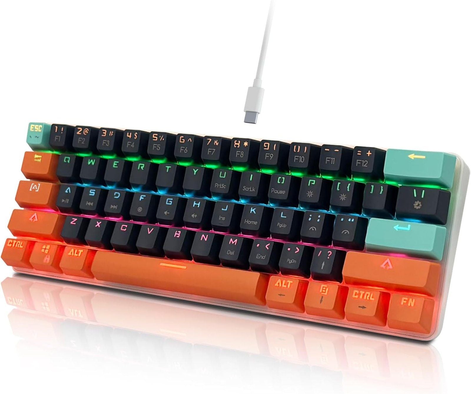 Mechanische Gaming Tastatur 60% RGB USB QWERTY Rot Switch Anti-Ghosting

 TypC🎮