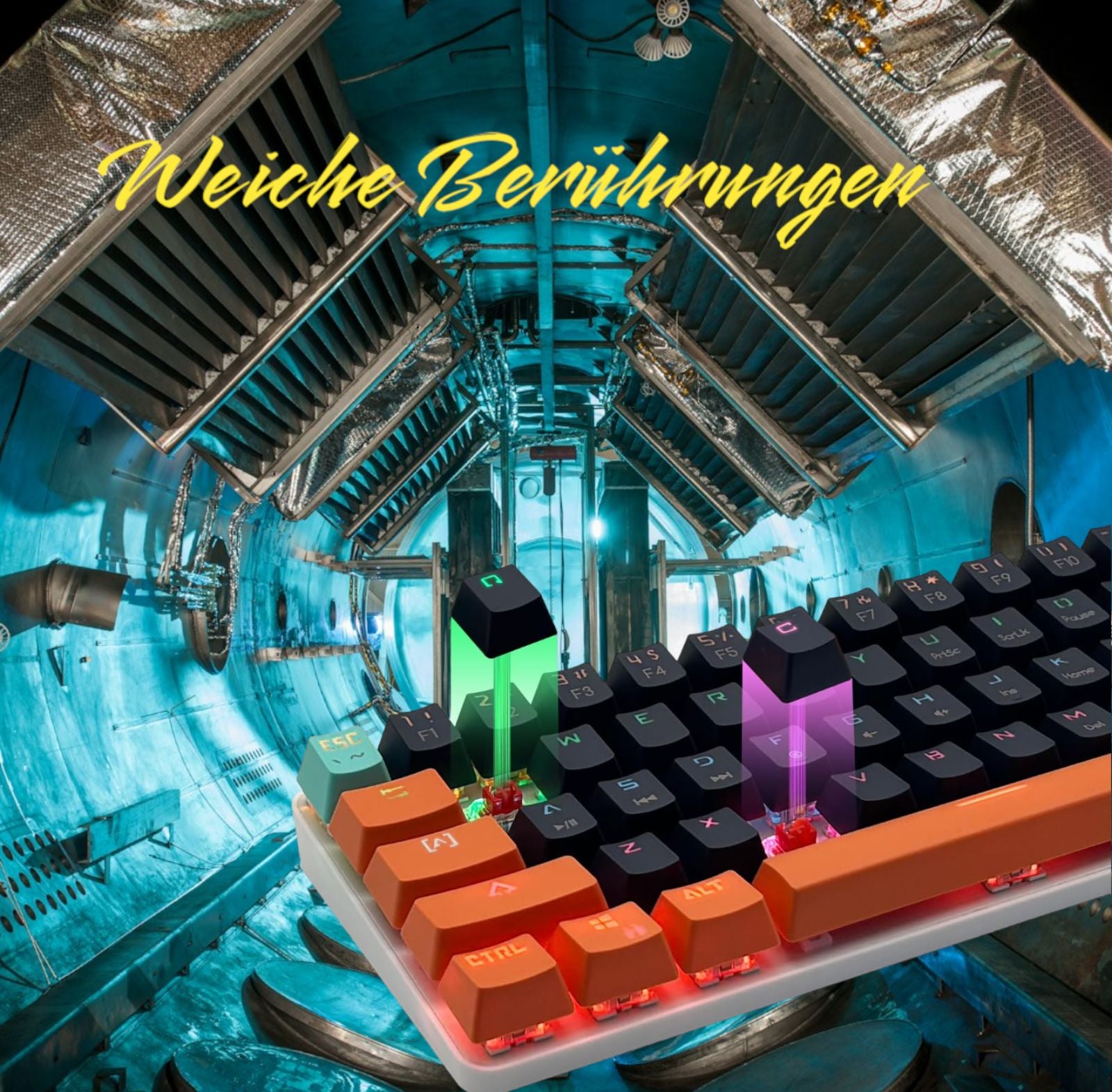 Mechanical Keyboard Gaming 60% LED RGB UK Layout Foam Wrist Rest Type C 🎮