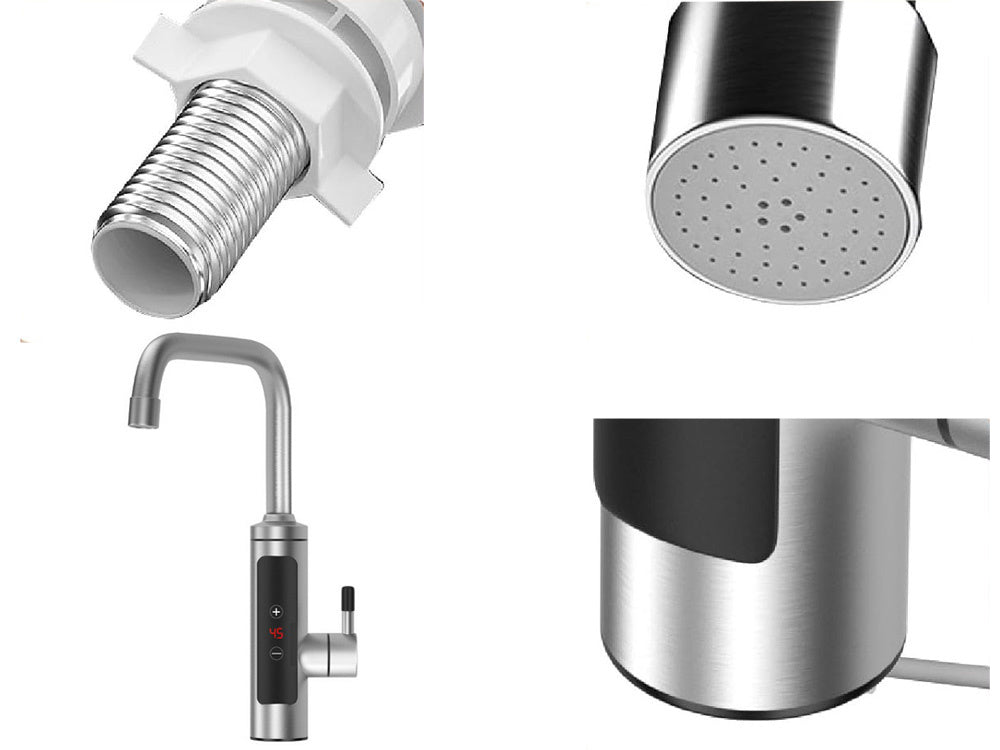 Elektrischer Durchlauferhitzer Wasserhahn 3000W mit LCD Display – Küchenarmatur für Warmwasserbereitung 220–230V