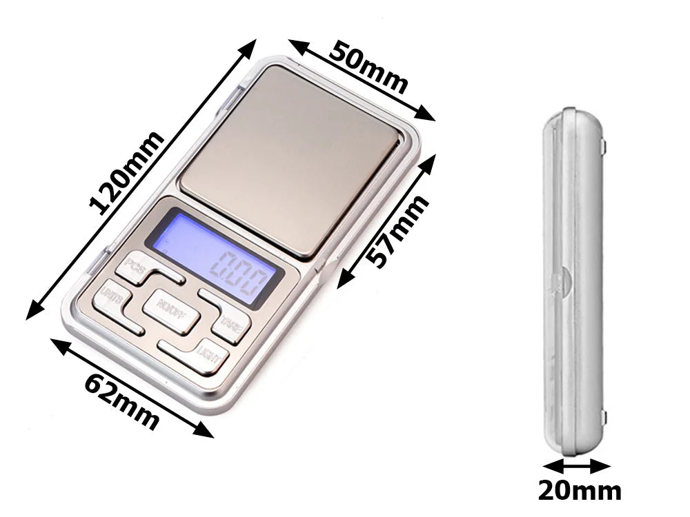 Digitale Feinwaage 0,1g bis 500g – Präzisionswaage Taschenwaage mit LCD Display