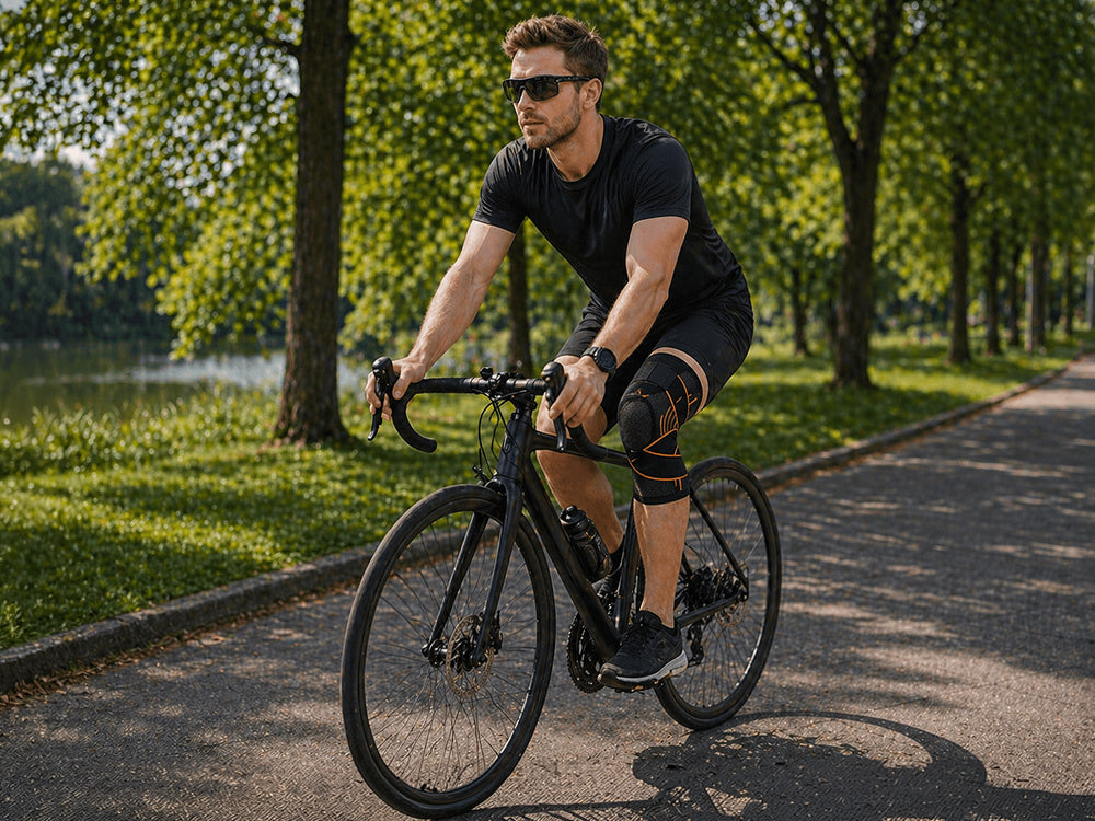 Kniebandage Kniegelenk Orthese mit Kompression – Elastische Stützbandage für Sport, Training, Fitness und Alltag