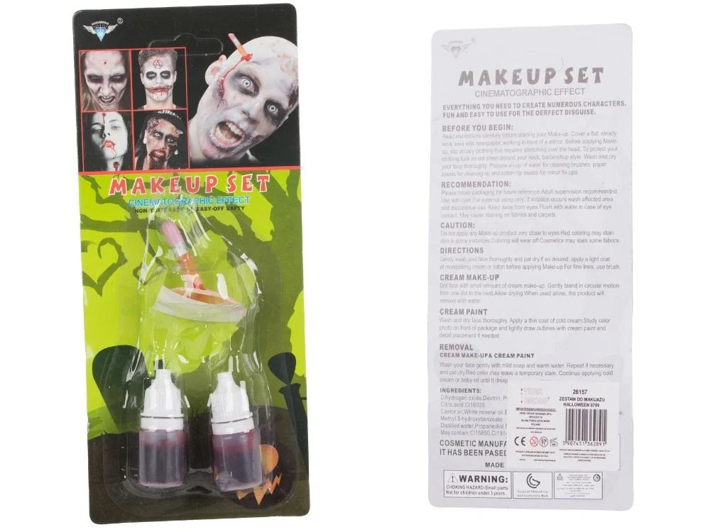 Halloween Kunstwunde Make-up Set mit Kunstblut Bleistift SFX Horror Wunde