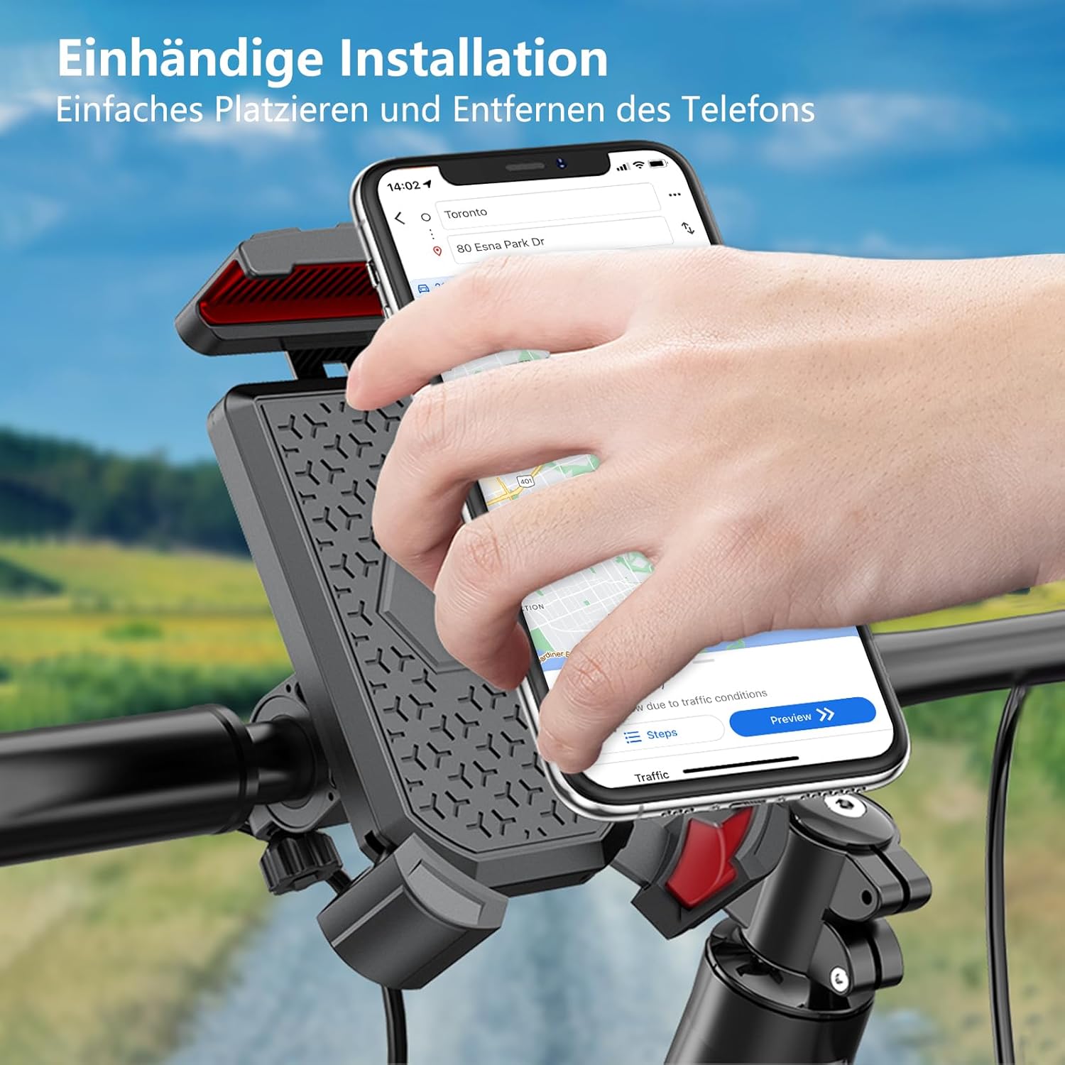 Fahrrad Handyhalterung 360° drehbar – ausziehbar & universal passend

 ✅✅