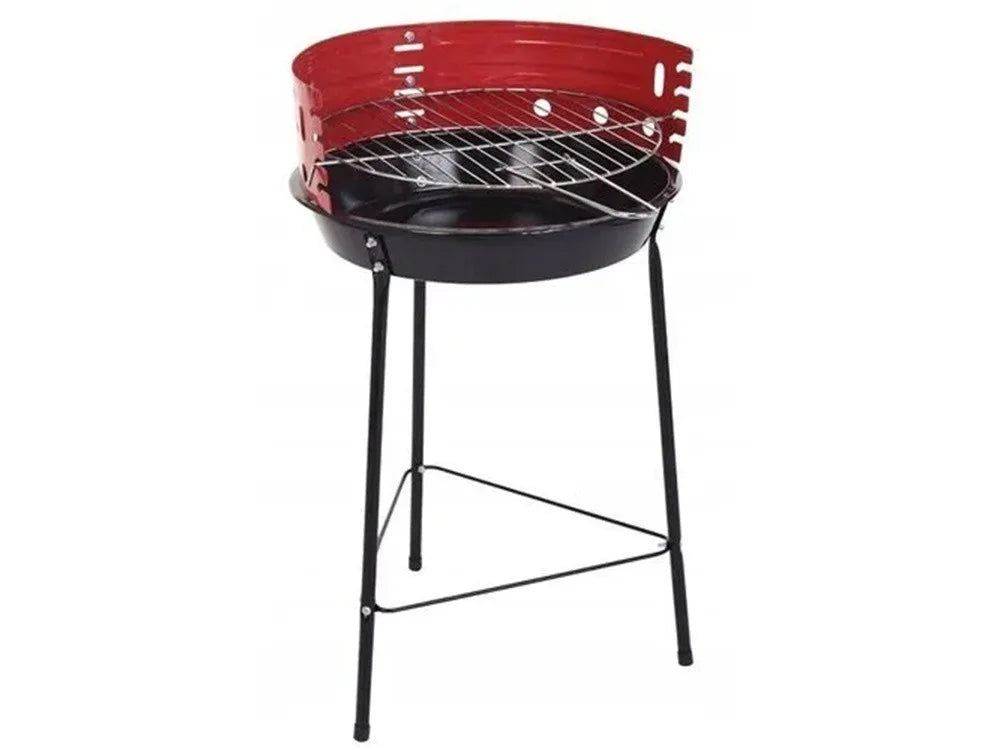 Holzkohlegrill Rund Campinggrill Tragbar Grill höhenverstellbar Ø32 cm