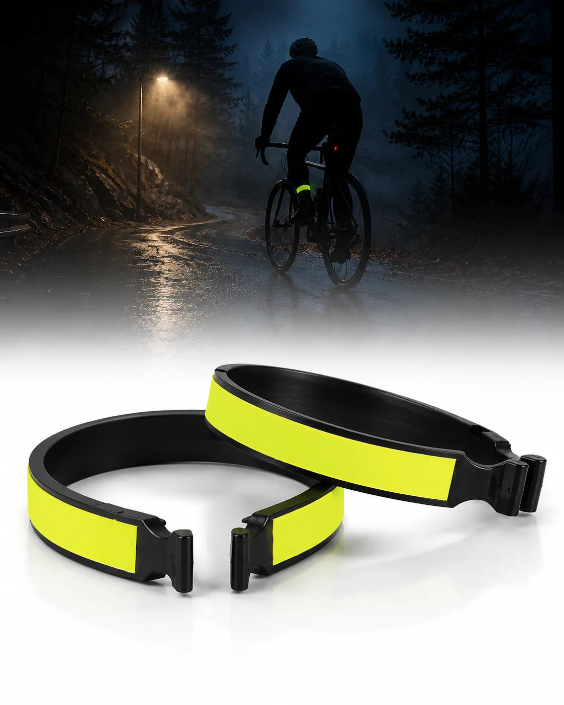 2 x Hosenclips Fahrrad  Reflektierend Hosenklammer Beinschutz Fahrradclip