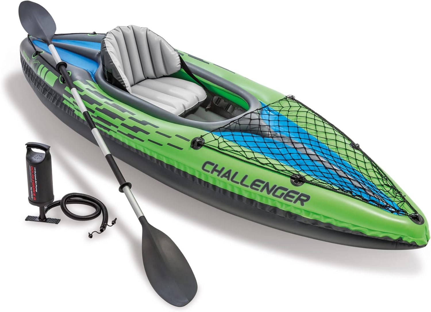 Intex Kayak Challenger K1 Set Inflatable Boat Paddle Boat + Aluminum Paddle Pump NEW 