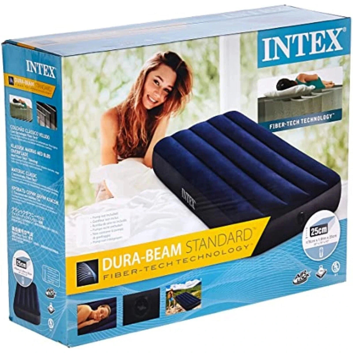Intex Dura-Beam Luftbett 191x76x25 cm – Kompakte Einzel Luftmatratze für Gäste & Camping