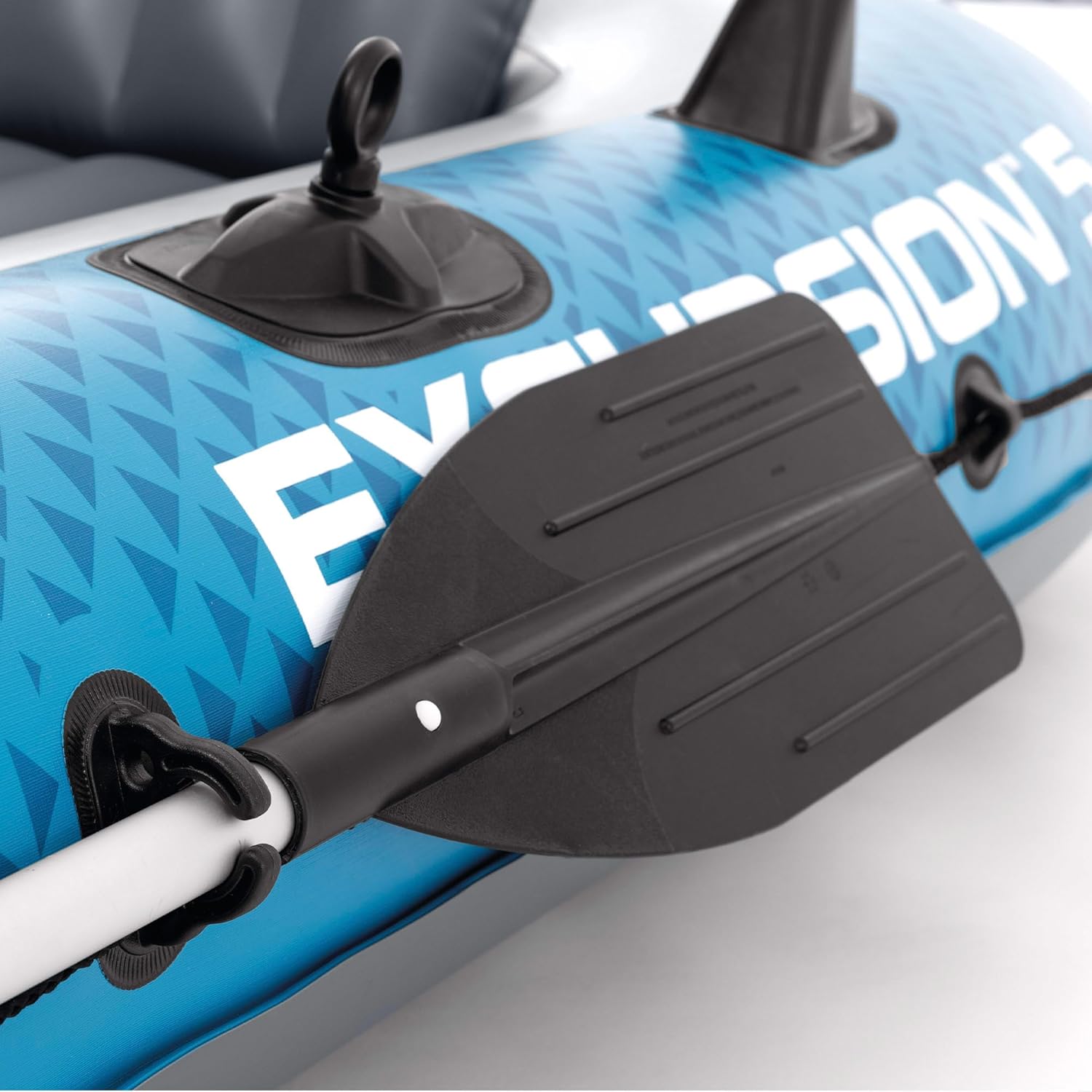 Intex Excursion 5 Schlauchboot Set für 5 Personen mit Aluminiumrudern und Luftpumpe 366 x 168 x 43 cm