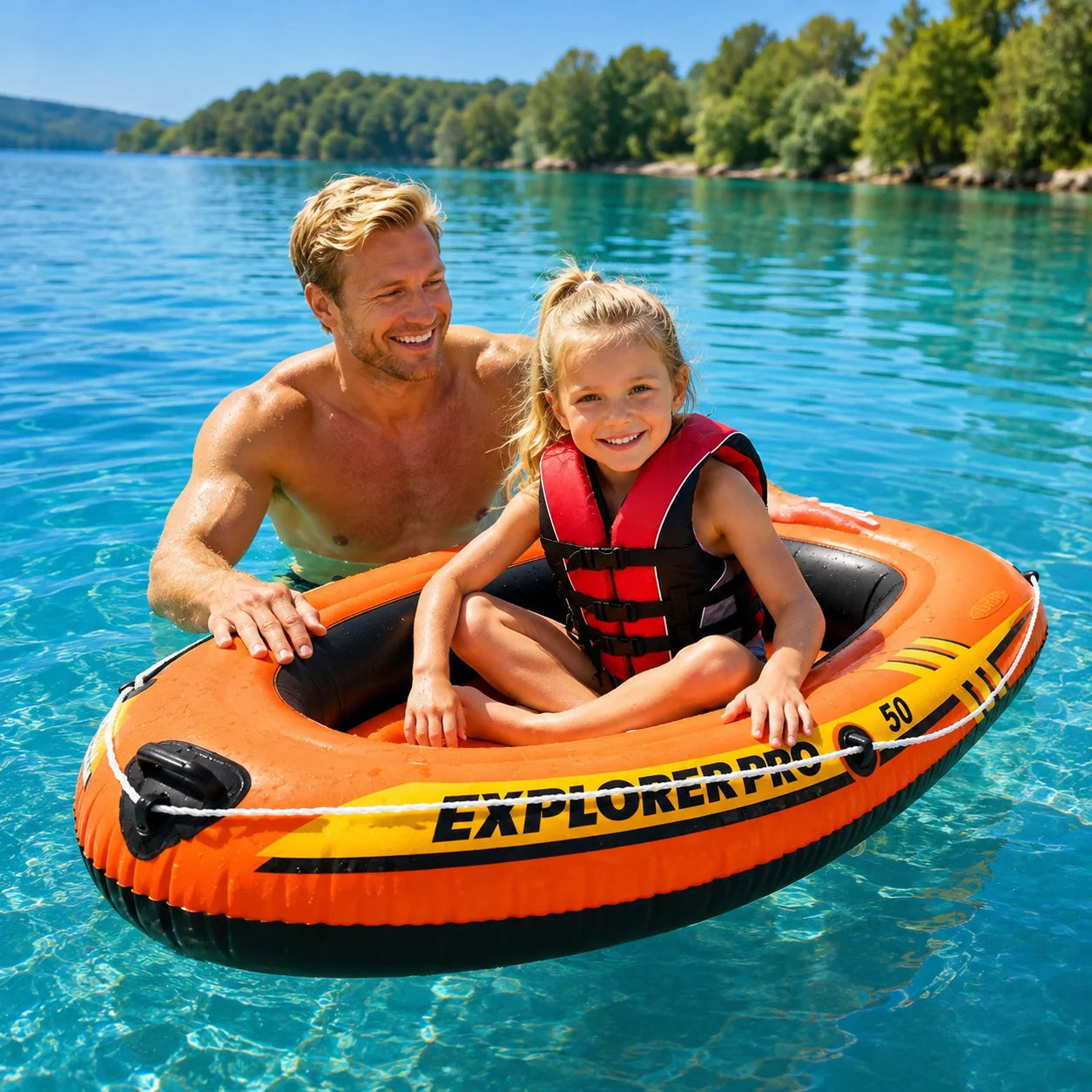 Intex Explorer Pro Schlauchboot Kinder Aufblasbar 1 Person Pool See Freizeitboot