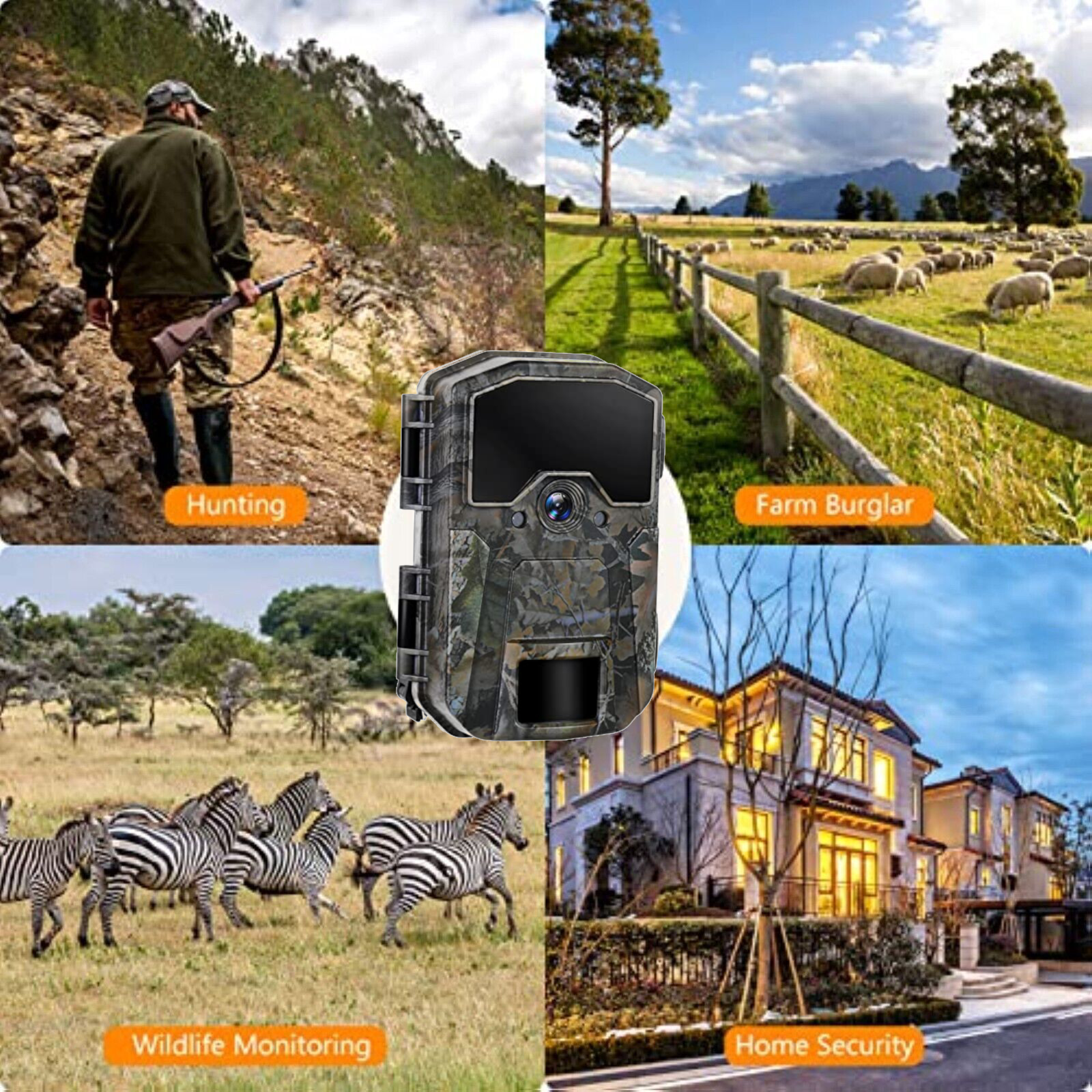Wildkamera 20MP 1080P Nachtsicht Bewegungssensor IP66