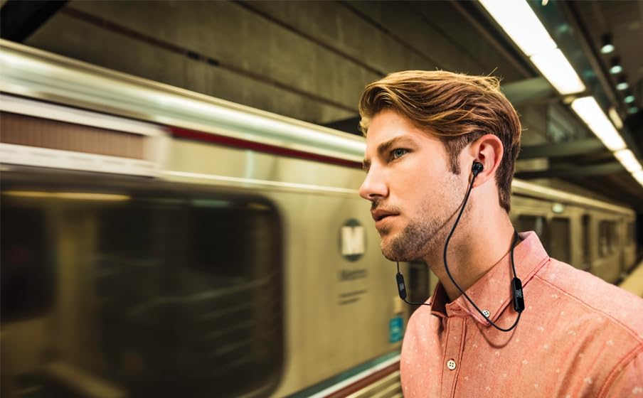 JBL Tune 110 in-ear headphones with tangle-free ribbon cable and microphone 