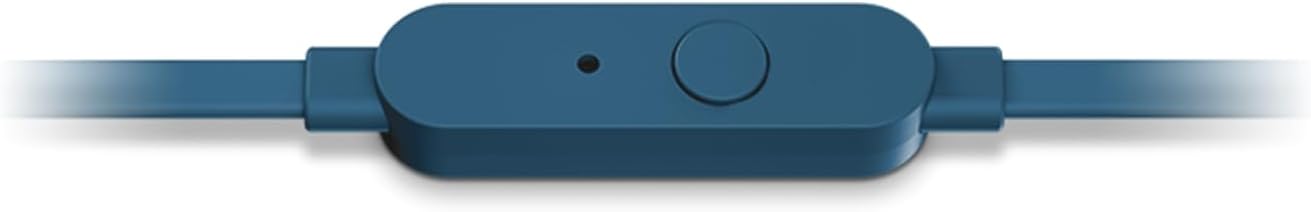 JBL Tune 110 In-Ear Kopfhörer Blau mit Pure Bass Sound, Mikrofon und verwicklungsfreiem Flachbandkabel