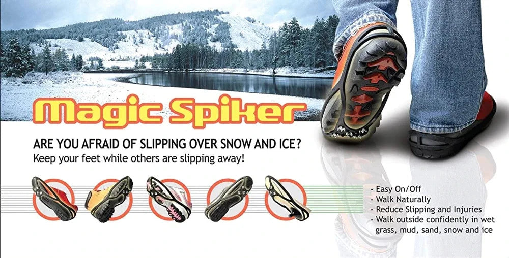 Schuhspikes Anti Rutsch Eiskrallen Wanderhilfe Gr. 35–39 M Spiraldraht - 1 Paar