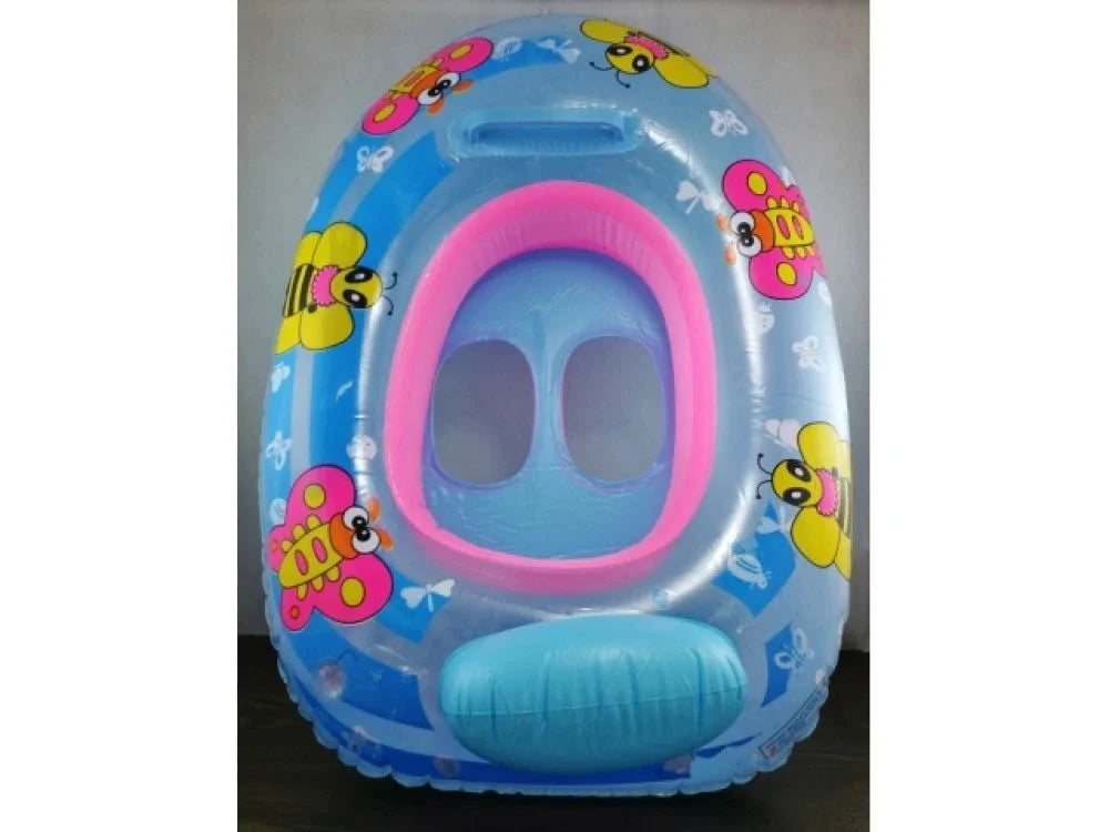 Aufblasbares Kinder Schwimmboot 40 x 59 cm – mit Rückenlehne, Haltegriff & Stütze für Pool und flaches Wasser