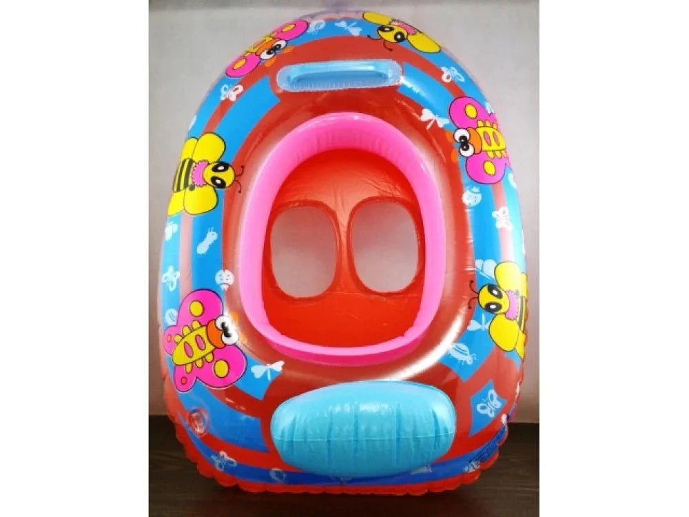 Aufblasbares Kinder Schwimmboot 40 x 59 cm – mit Rückenlehne, Haltegriff & Stütze für Pool und flaches Wasser