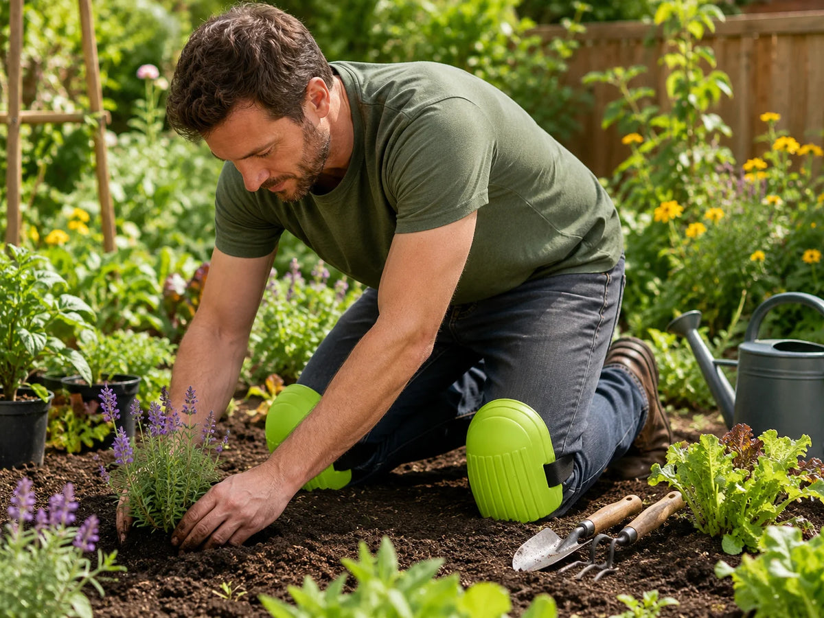 Knieschoner Schaumstoff Knieschutz mit Klettverschluss Garten Bodenarbeiten