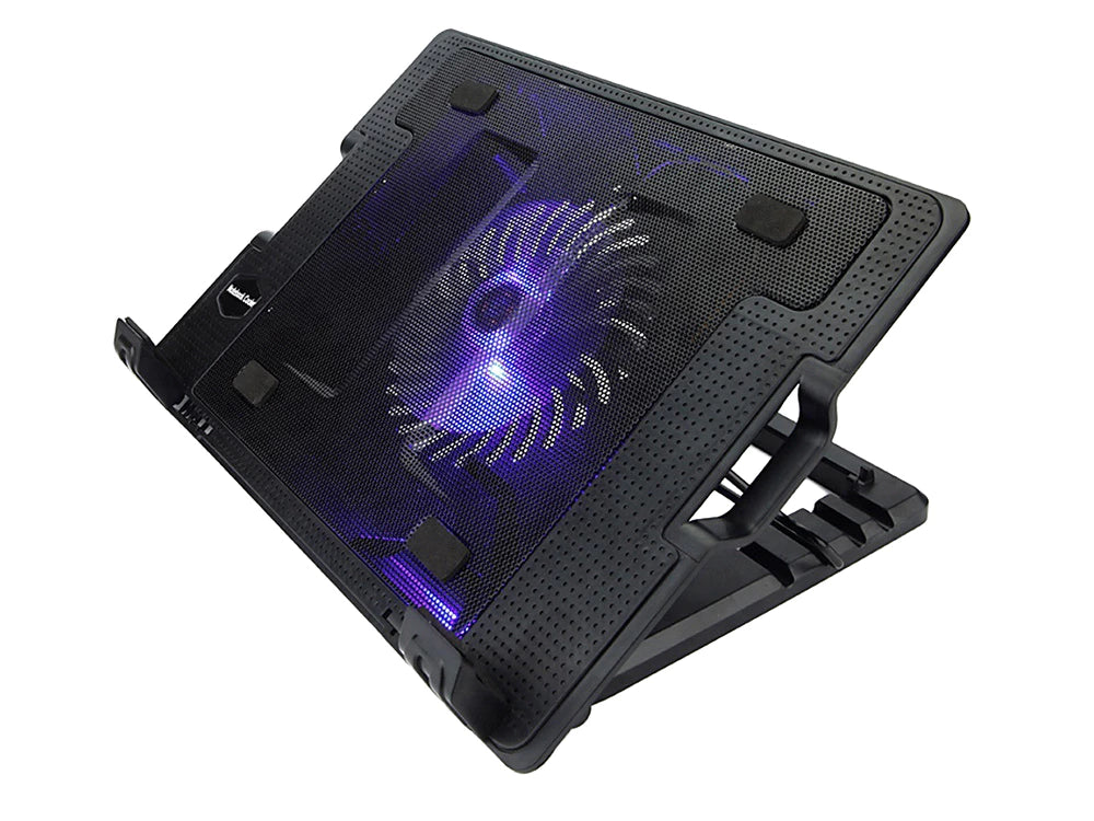 Notebook Kühler für 9–17 Zoll – Cooler Pad mit 12cm Lüfter, LED-Beleuchtung & 5-stufiger Neigung