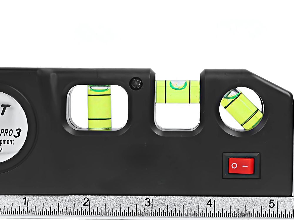 Laser Wasserwaage 3in1 mit 2,5m Maßband und USB-Aufladung – Präzises Nivelliergerät