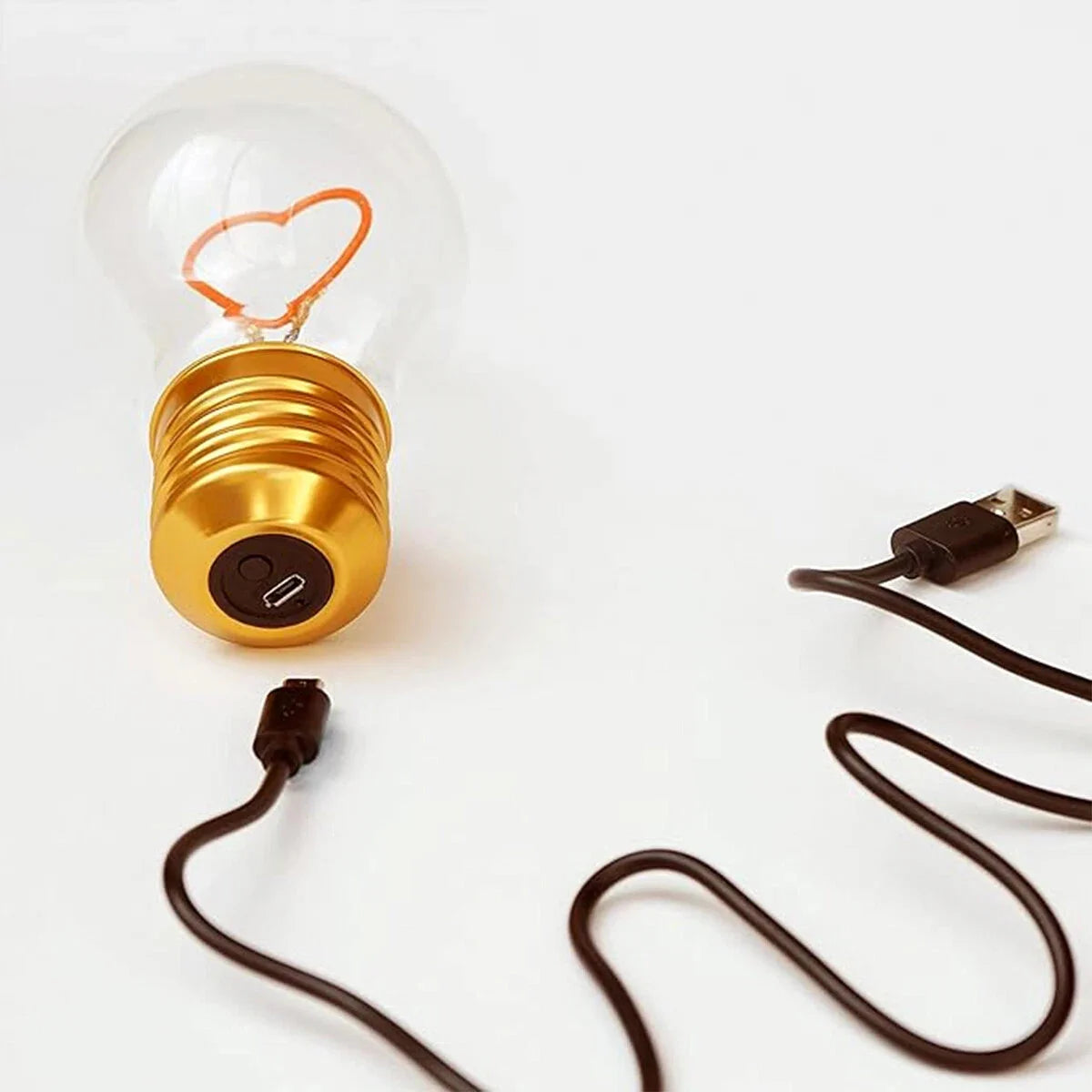 LED Deko Lampe / Glühbirne aufladbar per USB - verschiedene Motive