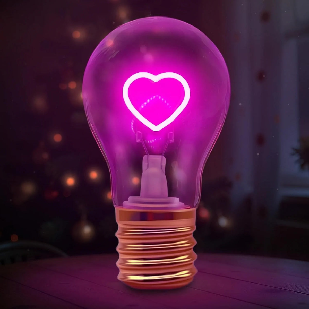 LED Deko Lampe / Glühbirne aufladbar per USB - verschiedene Motive