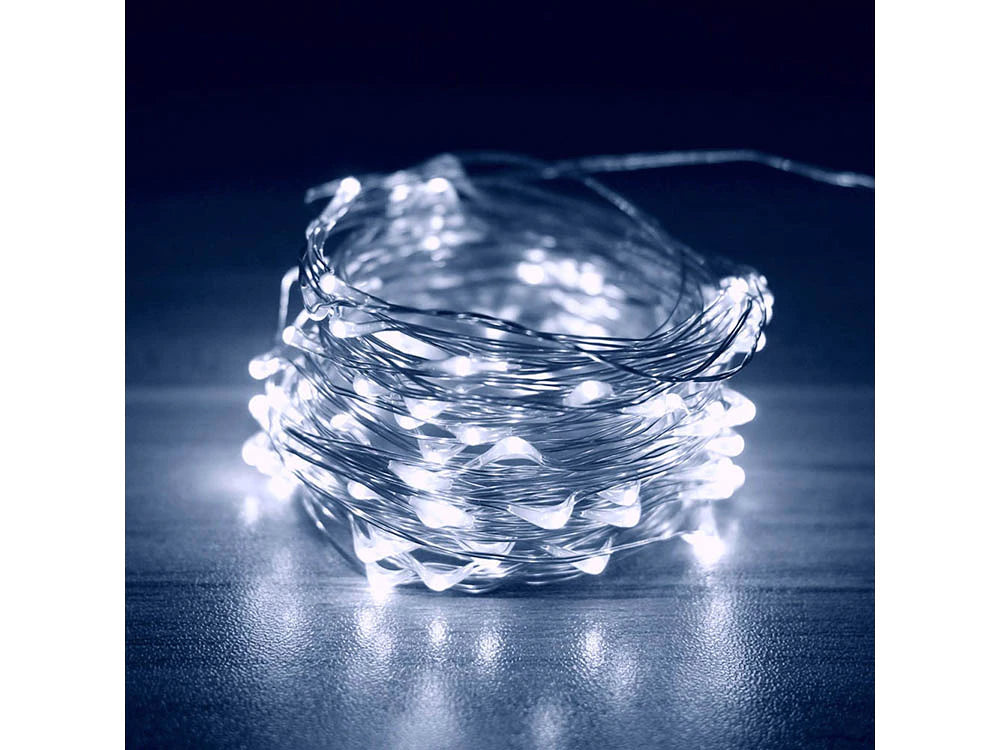 Mikro LED Lichtervorhang 300 LEDs 3x3m – USB Stromversorgung & Fernbedienung, kaltweiß