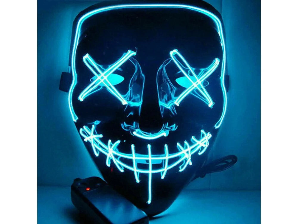 LED horror mask like from the Purge - Halloween horror disguise face mask 