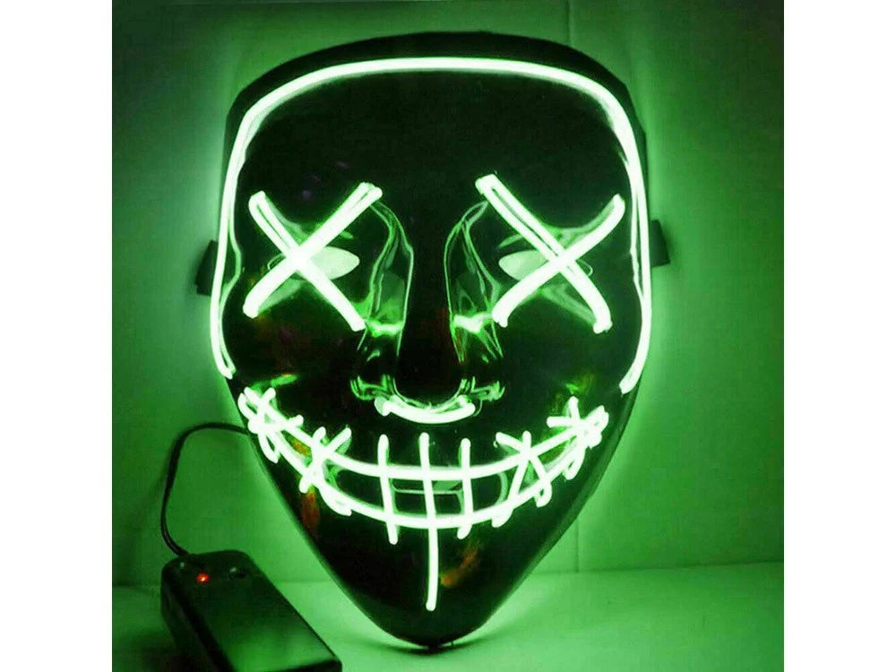 LED horror mask like from the Purge - Halloween horror disguise face mask 
