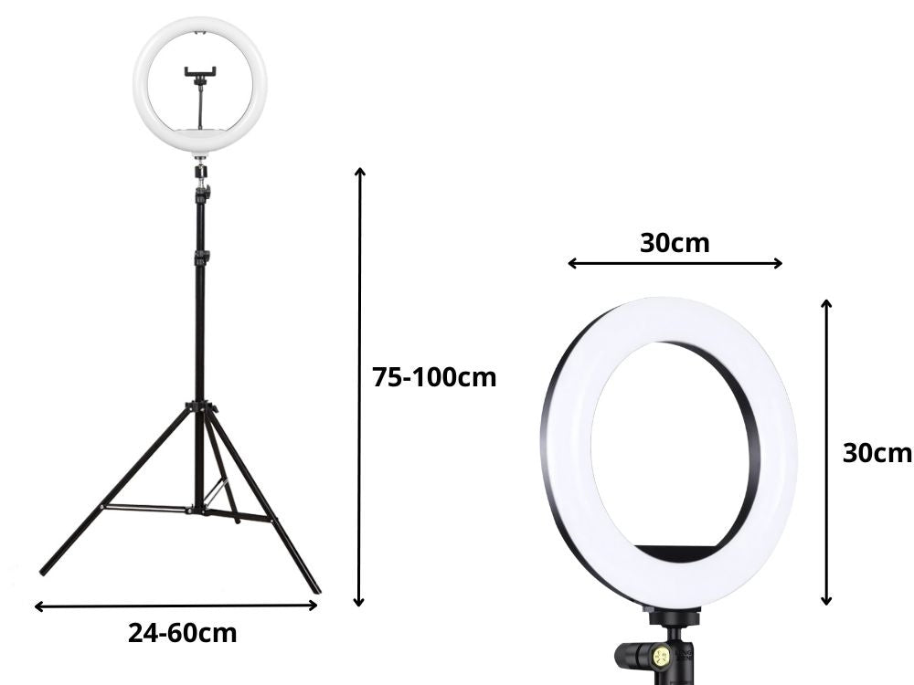 LED Ringlicht 10 Zoll RGB – Ringleuchte mit Stativ, Handyhalter & 3 Lichtfarben