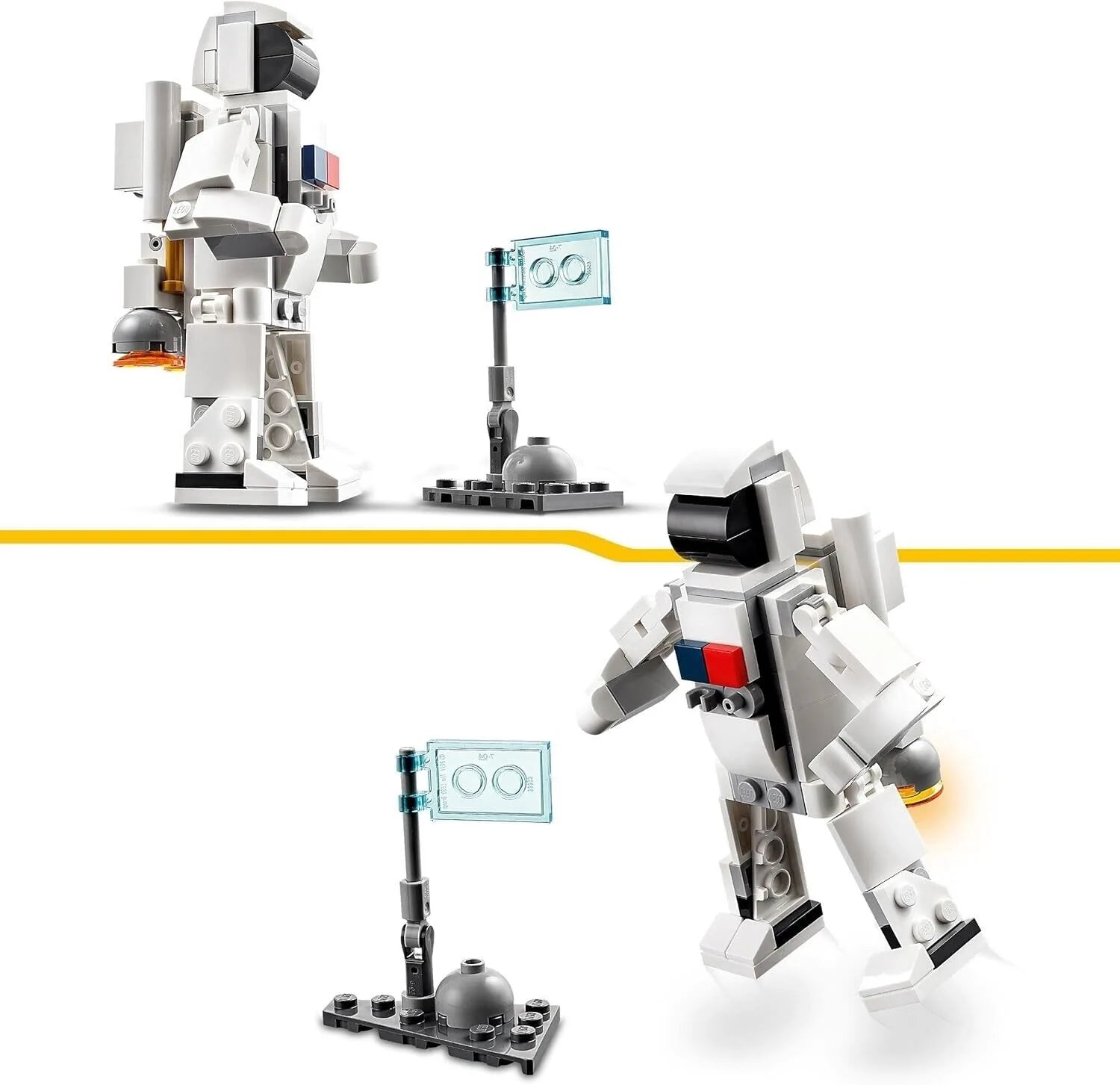 LEGO 31134 Creator 3in1 Spaceshuttle – Astronaut & Raumschiff Bauset für Kinder ab 6 Jahren