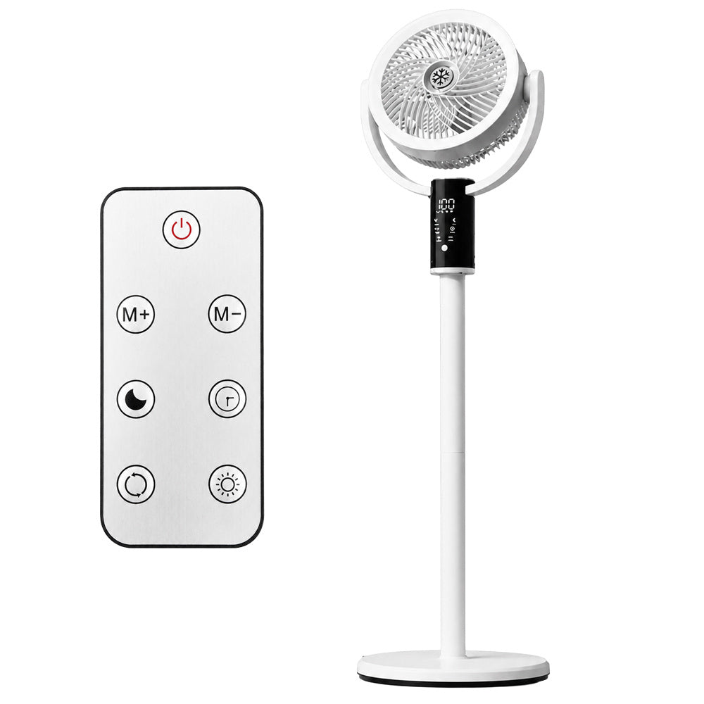 Kabelloser Standventilator mit Akku, USB-C & Fernbedienung – Leiser 3-in-1 Ventilator mit LED Display