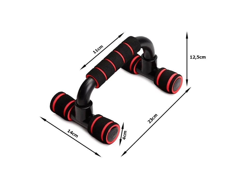 Liegestützgriffe Fitness Push Up Bars Traglast 100 kg Rutschfest Schwarz Orange