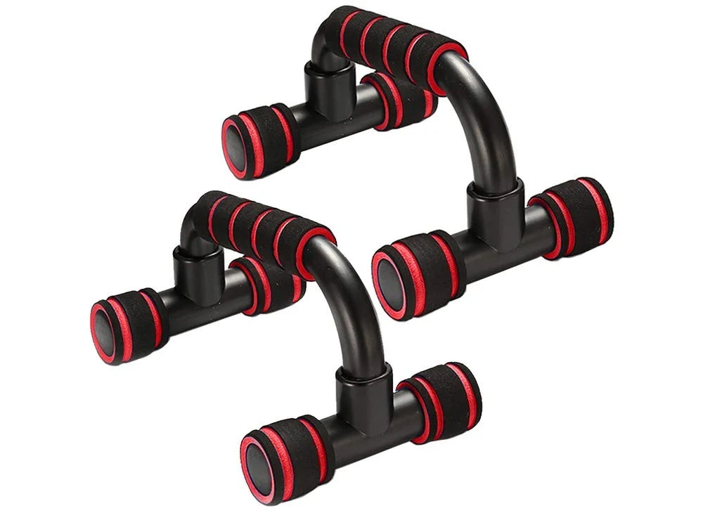 Liegestützgriffe Fitness Push Up Bars Traglast 100 kg Rutschfest Schwarz Orange
